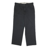 DICKIES Mens Classic Black Polyester Blend Straight Leg Trousers W36 L29