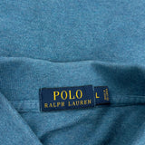 Polo By Ralph Lauren Long Sleeve Polo Shirt - Large Blue Cotton