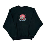 Flaming Logo Mamba Graphic Sweatshirt - Large Black Cotton