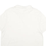 CALVIN KLEIN Mens White Polo Shirt 2XL Short Sleeve Plain Cotton Casual