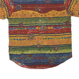 THE TERRITORY AHEAD Mens Multicolour Pattern Shirt L Cotton Blend Casual Short