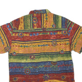 THE TERRITORY AHEAD Mens Multicolour Pattern Shirt L Cotton Blend Casual Short
