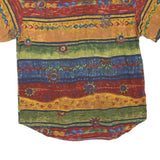 THE TERRITORY AHEAD Mens Multicolour Pattern Shirt L Cotton Blend Casual Short