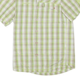 MAMMUT Mens Green & Beige Check Shirt S Lightweight Cotton Blend Outdoor Casual