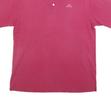 KAPPA Mens Pink Short Sleeve Plain Polo Shirt M Cotton Blend Casual