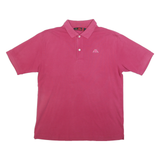 KAPPA Mens Pink Short Sleeve Plain Polo Shirt M Cotton Blend Casual