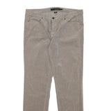 CALVIN KLEIN JEANS Womens Cotton Blend Beige Slim Straight Trousers W35 L32