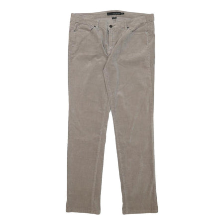 CALVIN KLEIN JEANS Womens Cotton Blend Beige Slim Straight Trousers W35 L32