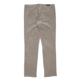 CALVIN KLEIN JEANS Womens Cotton Blend Beige Slim Straight Trousers W35 L32