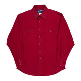 Wrangler Shirt - Large Red Cotton Blend