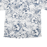 JORDIN Mens Blue & White Floral Cotton Button Jacket L Casual Summer Shirt
