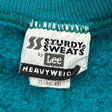 90'S Blank Lee Sweatshirt - XL Green Cotton