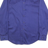 CALVIN KLEIN Mens Blue Shirt L Cotton Long Sleeve Button Closure Classic Fit