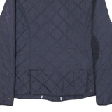 TOMMY HILFIGER Womens Navy Blue Quilted Jacket M Polyester Blend Zip Casual