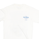 HARD ROCK CAFE Mens White S Graphic T-Shirt Short Sleeve Crew Neck Music Design