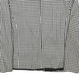 Womens Black & White Houndstooth Button Jacket M Polyester Blend Classic