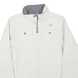THE NORTH FACE Womens White Apex Jacket S Polyester Blend Zip Outdoor Softshell