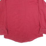 DOUBLE PRESS Mens Red Shirt L Cotton Blend Classic Fit Casual Button Shirt