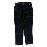 Abercrombie & Fitch Double Knee Carpenter Jeans - 33W 31L Black Denim
