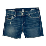 True Religion Denim Shorts - 27W UK 6 Blue Denim