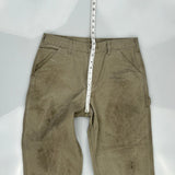 Carhartt Double Knee Carpenter Trousers - 34W 30L Khaki Cotton