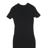 TORY BURCH Womens Black & White Wool Blend Bodycon Knit Short Sleeve Knee Length
