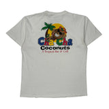 Cha Cha Coconuts Anvil Graphic T-Shirt - XL White Cotton