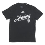 ADIDAS Mens Black The Academy Volleyball Club Graphic T-Shirt S Crew Neck Short