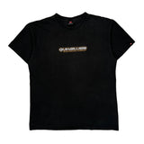 Boardriding Company Quiksilver Graphic T-Shirt - Large Black Cotton