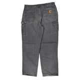 Carhartt Double Knee Carpenter Trousers - 36W 31L Grey Cotton