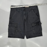 Wrangler Cargo Shorts - 33W 10L Grey Cotton