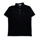 Tommy Hilfiger Polo Shirt - Medium Black Cotton