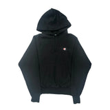Reverse Weave Champion Hoodie - Small Black Cotton
