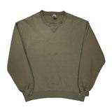 Russell Athletic Sweatshirt - XL Khaki Cotton