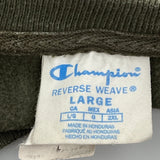 Reverse Weave Champion Spellout Sweatshirt - Large Green Cotton