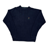 Chaps Ralph Lauren Herringbone Sweater - Medium Navy Cotton