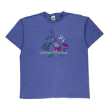 Fine Wine Tasting Anvil Single Stitch T-Shirt - 2XL Blue Cotton