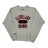Made In USA Russell Athletic Cleveland Browns Sweatshirt - Large Grey Cotton