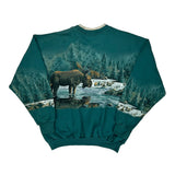 Au Graphic Sweatshirt - Large Green Cotton