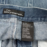 No Boundaries Graphic Denim Shorts - 30W 11L Dark Wash Cotton