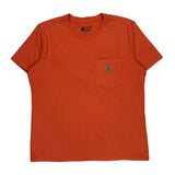Carhartt T-Shirt - Large Orange Cotton