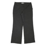 CALVIN KLEIN Lined Womens Black Relaxed Wide-Leg Trousers W32 L26