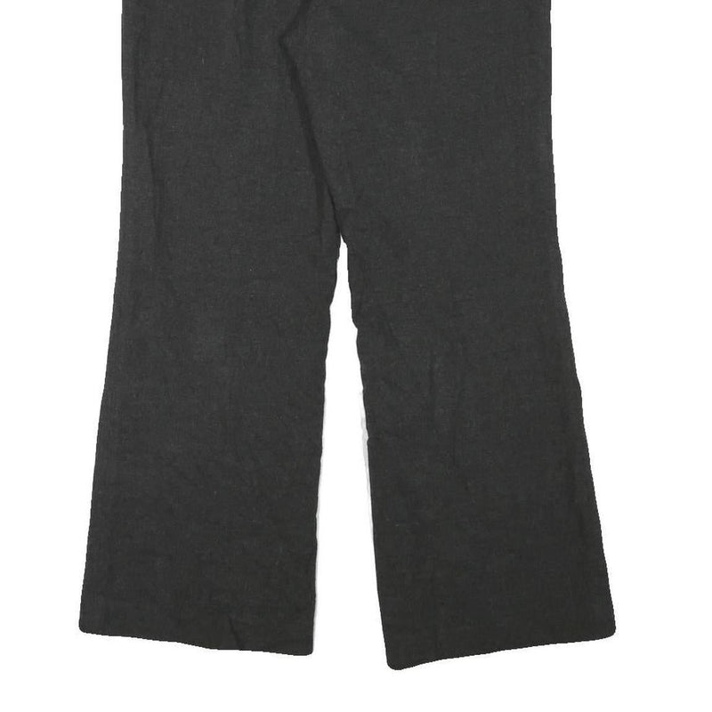 CALVIN KLEIN Lined Womens Black Relaxed Wide-Leg Trousers W32 L26