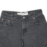 LEVI'S Womens Shorts Black Casual Relaxed Fit S W30 Denim Cut-Off Frayed Hem