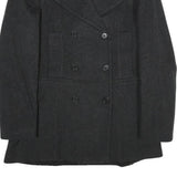 PAUL & SHARK Womens Black Classic Wool Blend Jacket M Button Double Breasted