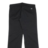 CARHARTT Mens Relaxed Black Cotton Blend Zip Trousers W34 L32 Casual Workwear