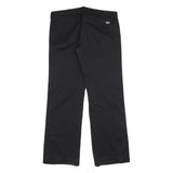 CARHARTT Mens Relaxed Black Cotton Blend Zip Trousers W34 L32 Casual Workwear
