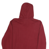 PUMA Mens Red Hoodie L Cotton Pullover Sportswear Logo Sweatshirt