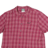 JACK WOLFSKIN Womens Pink Check Shirt L Cotton Outdoor Casual Lightweight