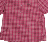 JACK WOLFSKIN Womens Pink Check Shirt L Cotton Outdoor Casual Lightweight